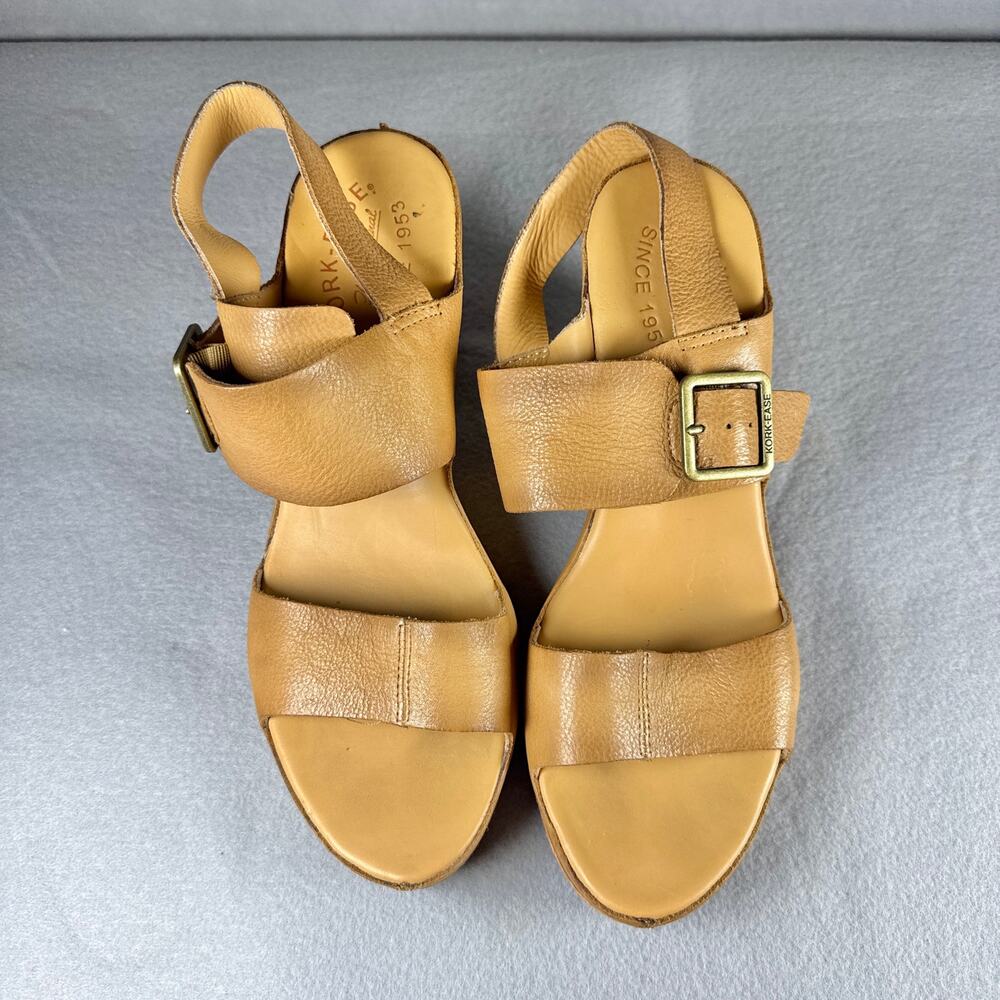 Kork Ease San Carlos platform sandals - tan natural sling back heels size 10M - Picture 2 of 9